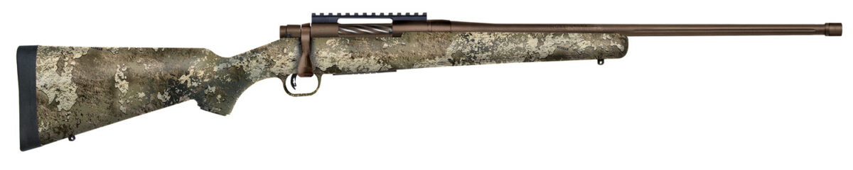 Mossberg 28074 Patriot Predator 22-250 Rem Caliber with 5+1 Capacity, 22" Threaded/Fluted Barrel, Patriot Brown Cerakote Metal Finish & TrueTimber Strata Synthetic Stock Right Hand (Full Size) 1 109235