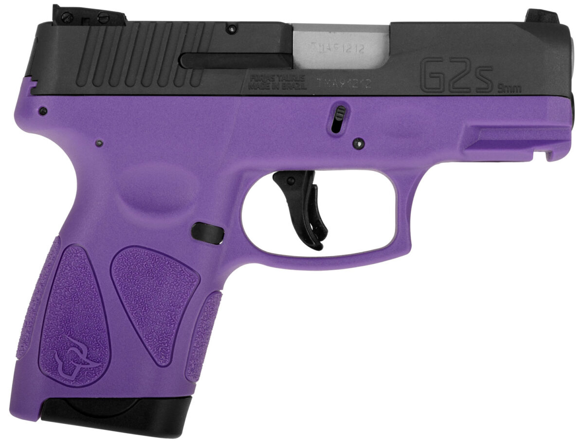 Taurus 1-G2S931DP G2S Compact Frame 9mm Luger 7+1 3.26" Matte Stainless Steel Barrel, Matte Black Serrated Alloy Steel Slide, Dark Purple Polymer Frame w/Picatinny Rail & Polymer Grip, Right Hand 1 112684