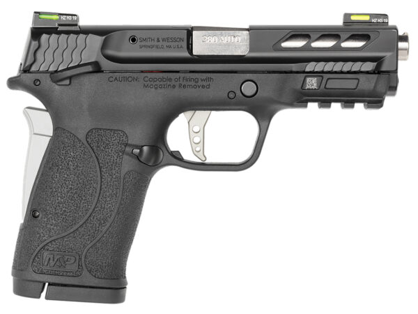 Smith & Wesson 12718 Performance Center M&P Shield EZ M2.0 380 ACP 3.80" 8+1 Matte Black Black Armornite Stainless Steel Slide Black Polymer Grip Silver Colored Accents
