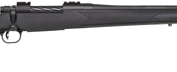 Mossberg 28118 Patriot  Full Size 300 Win Mag 3+1 24" Matte Blued Fluted Threaded Barrel, Drilled & Tapped Matte Blued Stainless Steel Receiver, Black Fixed Synthetic Stock, Right Hand