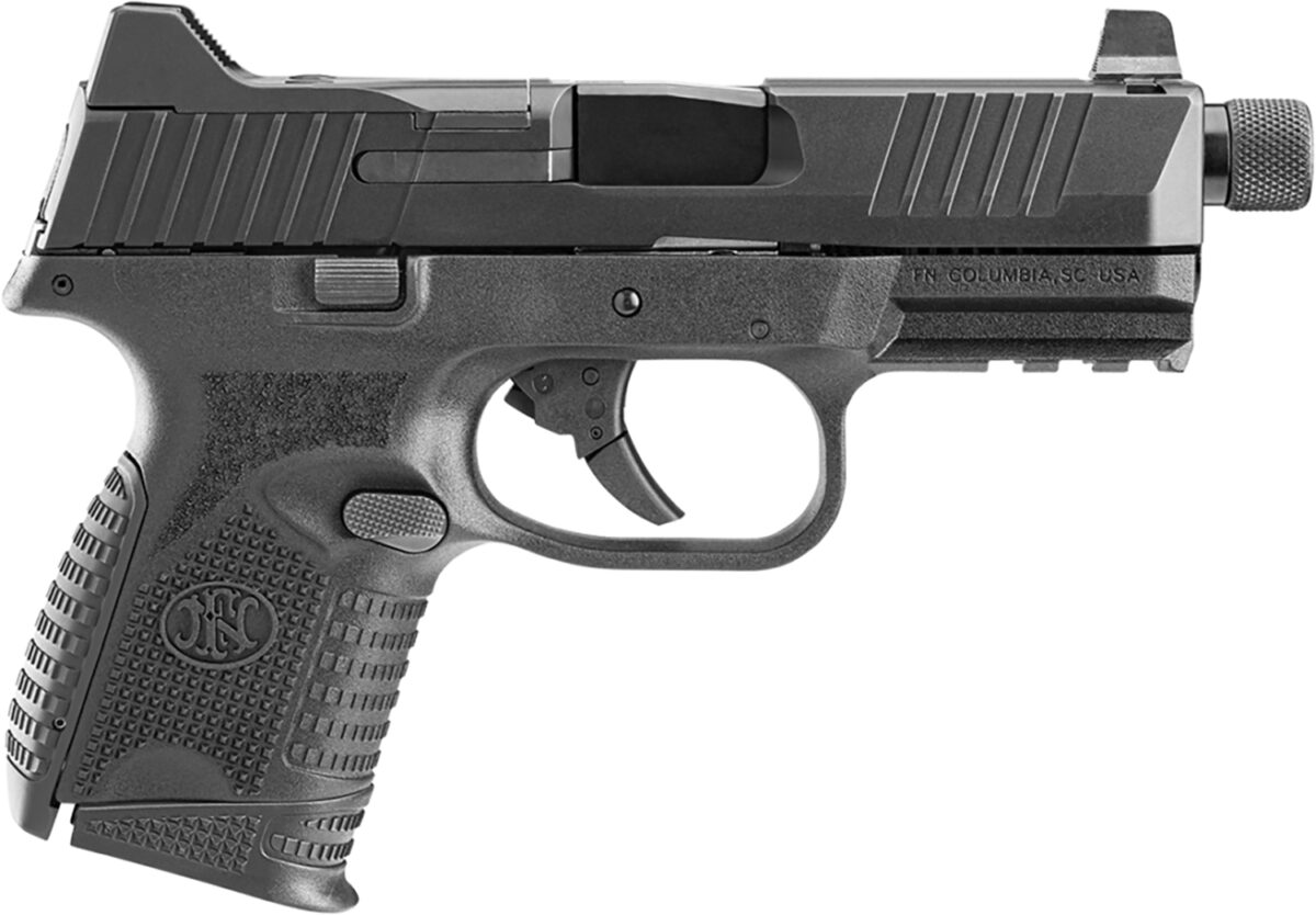 FN 66100783 509CT Compact 9mm Luger 10+1, 4.32" Black Steel Threaded Barrel, Black PVD Optic Cut/Serrated Stainless Steel Slide, Black Polymer Frame w/Picatinny Rail, Ambidextrous 1 123432