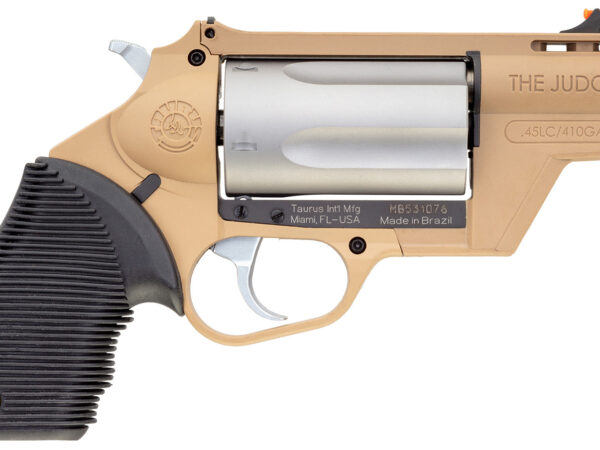 Taurus 2-441029FDE Judge Public Defender 45 Colt (LC)/410 Gauge 5rd 2.50" Flat Dark Earth Barrel & Frame Matte Stainless Cylinder Black Ribber Grip