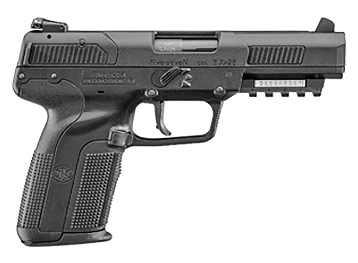 FN 3868900752 Five-seveN 5.7x28mm 4.80" Barrel 10+1, Matte Black Polymer Frame With Mounting Rail & Serrated Trigger Guard, Matte Black Steel Slide, Ambidextrous Safety 1 137760