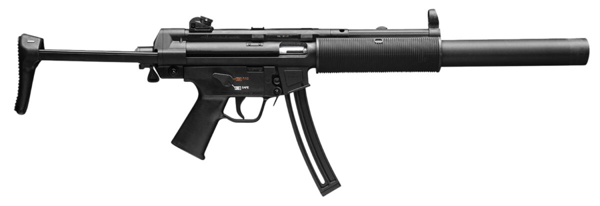 HK 81000469 MP5 Full Size 22 LR 10+1 16.10" Black Steel Barrel. Black Retractable Black Polymer Stock & Grips 1 140922