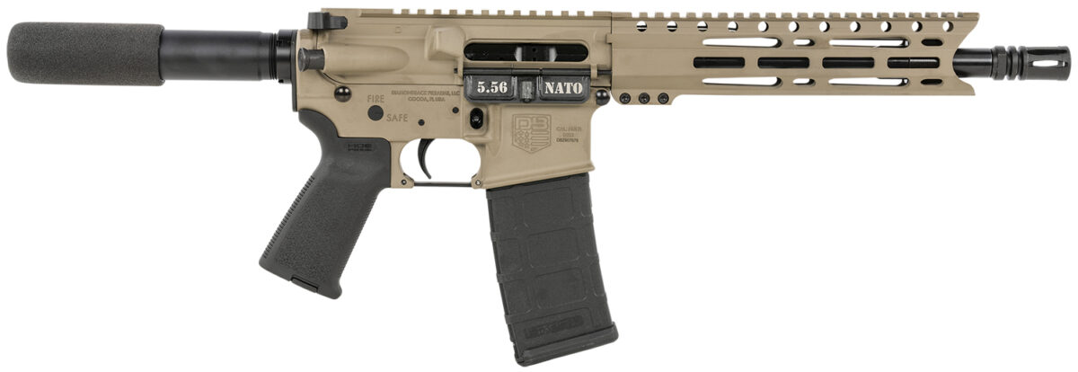 Diamondback DB1915K061 DB15 5.56x45mm NATO 30+1 10" Black Nitride Threaded Barrel, M-LOK Handguard, Flat Dark Earth Aluminum Picatinny Rail Receiver, Black Buffer Tube, Black Magpul Grip, Right Hand 1 141157