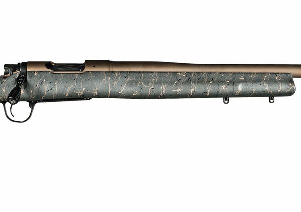 Christensen Arms 8010200900 Mesa Long Range 300 Win Mag 3+1 26" Threaded Barrel, Burnt Bronze Cerakote, Green with Black/Tan Webbing Stock