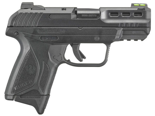 Ruger 3855 Security-380  380 ACP 10+1 3.42" Black Oxide Barrel, Black Serrated Steel Slide, Black Polymer Frame w/Accessory Rail, Black Polymer Grips