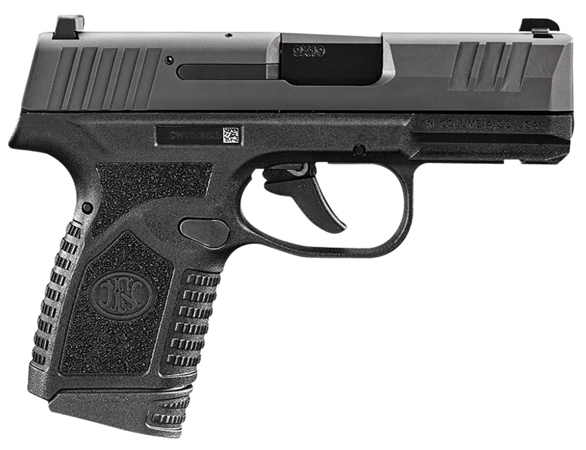 FN 66101408 Reflex Micro-Compact Frame 9mm Luger 15+1/11+1, 3.30" Black Target Crown Steel Barrel, Black PVD Serrated Steel Slide & Polymer Frame w/Picatinny Rail, Ambidextrous 1 155188