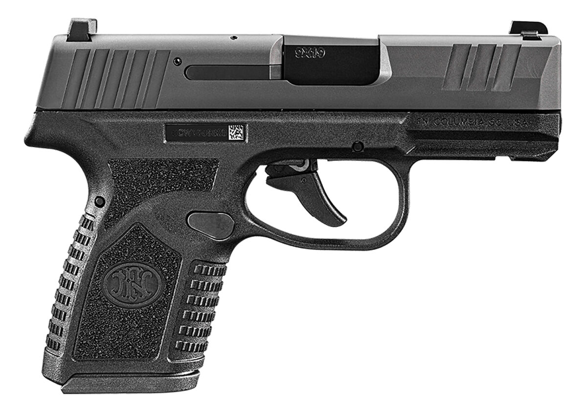 FN 66101412 Reflex Micro-Compact Frame 9mm Luger 10+1, 3.30" Black Target Crown Steel Barrel, Black PVD Serrated Steel Slide & Polymer Frame w/Picatinny Rail, Ambidextrous 1 155190