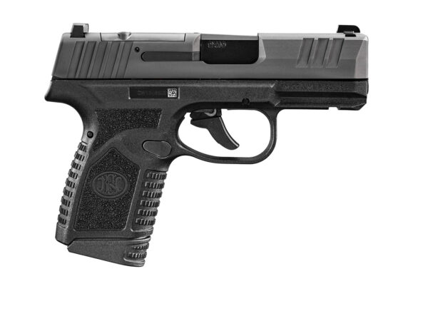 FN 66101414 Reflex MRD Micro-Compact Frame 9mm Luger 10+1, 3.30" Black Target Crown Steel Barrel, Black PVD Optic Ready/Serrated Steel Slide & Polymer Frame w/Picatinny Rail, Ambidextrous