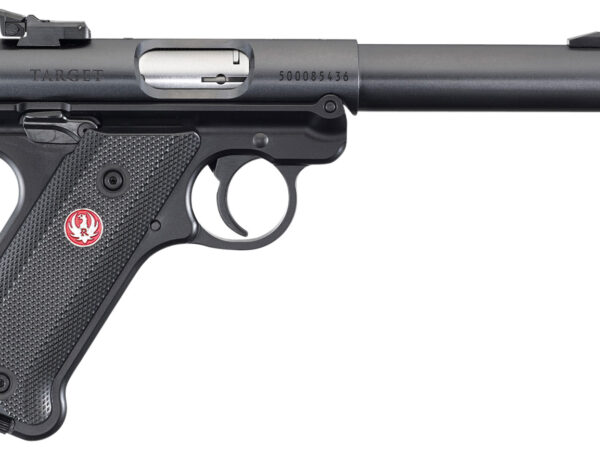 Ruger 40183 Mark IV Target *CA Compliant 22 LR 10+1 5.50" Blued Bull Barrel, Blued Aluminum Frame, Black Checkered Polymer Grip, Right Hand