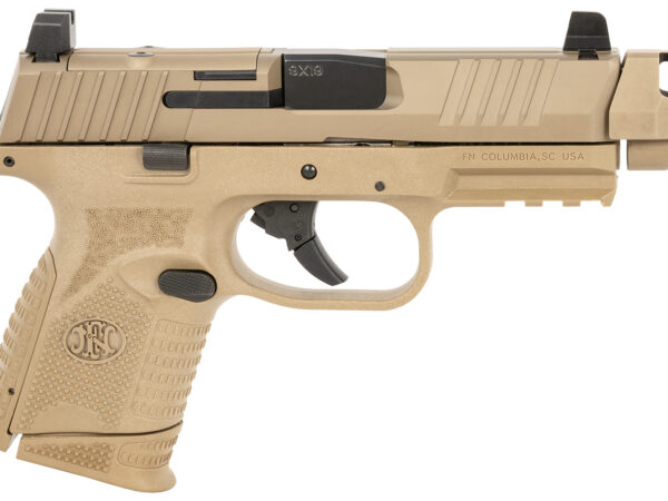 FN 66101795 509C MRD  Compact W/ Compensator Frame 9mm Luger 10+1 Black Flat Dark Earth PVD Flat Dark Earth
