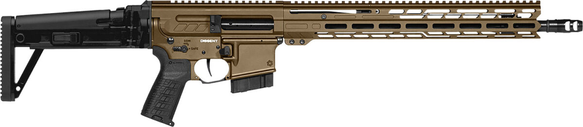 CMMG 28A490FMB Dissent MK4 22 ARC 10+1 16.10" Midnight Bronze Cerakote Picatinny Rail Aluminum Receiver, M-LOK Handguard, Black CMMG Dissent Side Folding Stock, Zeroed Drop-In Single Stage Trigger 1 164447
