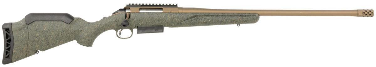 Ruger 46937 American II Predator Full Size 400 Legend 5+1 22" Burnt Bronze Cerakote Threaded Barrel & Alloy Steel Receiver w/Picatinny Rail, Green Splatter Adj LOP Synthetic Stock 1 164966