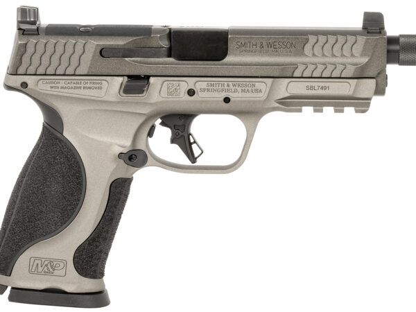 Smith & Wesson 14162 M&P M2.0  Full Size Frame 9mm Luger 17+1, 4.63" Black Threaded Barrel, Gray Optic Cut/Serrated Steel Slide, Gray Aluminum Frame w/Picatinny Rail, Black Polymer Grip