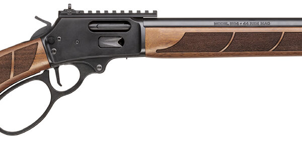 Smith & Wesson 13809 1854  44 Rem Mag 9+1 19.25" Black Armornite Threaded Barrel, Black Armornite Picatinny Rail Stainless Steel Receiver, Fixed Walnut w/Textured Grip Panels Stock, Large Loop