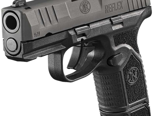 FN 66101416 Reflex  9mm Luger 15+1 11+1 3.30" Micro-Compact Frame Black PVD Serrated Steel Slide w/Picatinny Rail Stippled Grip Ambidextrous