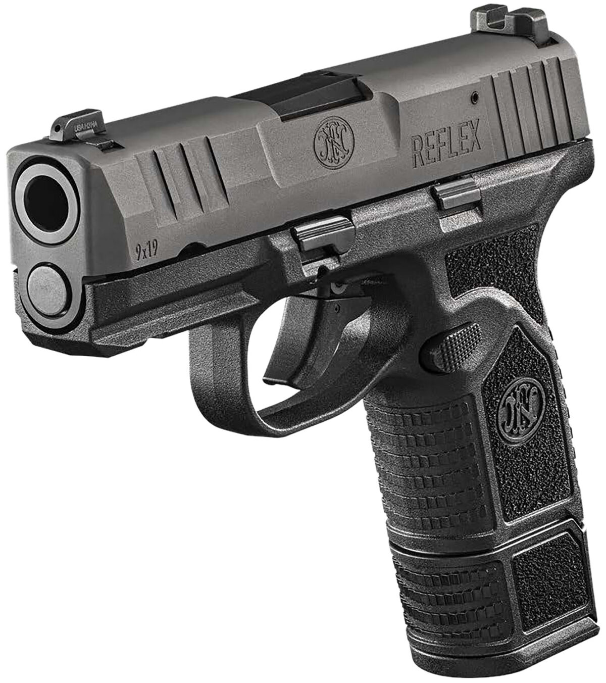 FN 66101420 Reflex 9mm Luger 10+1 3.30" Micro-Compact Frame Black PVD Serrated Steel Slide w/Picatinny Rail Stippled Grip Ambidextrous 1 169898