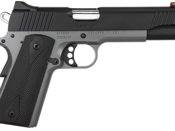 Kimber Mfg, Inc 3700693 Custom LW Shadow Ghost 45 ACP 8+1 5" Stainless Match Grade Barrel, KimPro Black Serrated Stainless Steel Slide, KimPro Gray Aluminum Frame w/Beavertail, Black Hogue Rubber Grip