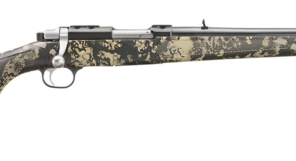 Ruger 7421 77/357  357 Mag 5+1 18.50" Blued Threaded Barrel, Blued Integral Scope Mount Steel Receiver, Fixed Kryptek Obskura Nox Camo Synthetic Stock, Thread Protector