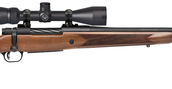Mossberg 28241 Patriot w/Optic Full Size 350 Legend 4+1 22" Matte Blued Fluted Threaded Barrel, Matte Blued Drilled & Tapped Receiver, Walnut Fixed Stock, Vortex Crossfire II 3-9x40mm Scope