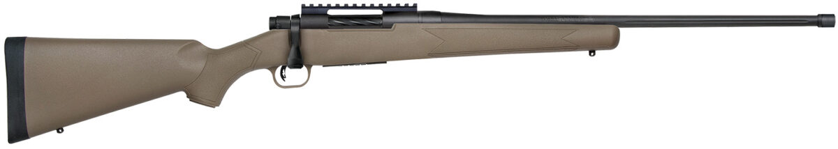 Mossberg 28253 Patriot Predator Full Size 22-250 Rem 5+1 22" Matte Blued Fluted Threaded Barrel, Matte Blued Stainless Steel Receiver w/Picatinny Rail, Flat Dark Earth Fixed Synthetic Stock 1 174390