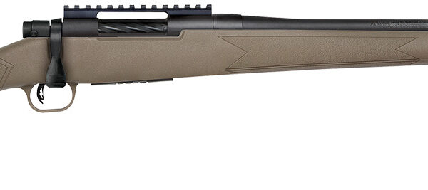 Mossberg 28253 Patriot Predator Full Size 22-250 Rem 5+1 22" Matte Blued Fluted Threaded Barrel, Matte Blued Stainless Steel Receiver w/Picatinny Rail, Flat Dark Earth Fixed Synthetic Stock