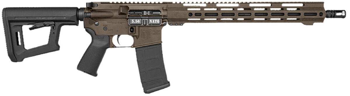 Diamondback DB1718K071 DB15 Carbon Series 5.56 NATO 30+1 16" Black Nitride Threaded Barrel, Midnight Bronze Cerakote Picatinny Rail Aluminum Receiver, Adjustable Black Synthetic Stock, Magpul MOE Grip 1 174473