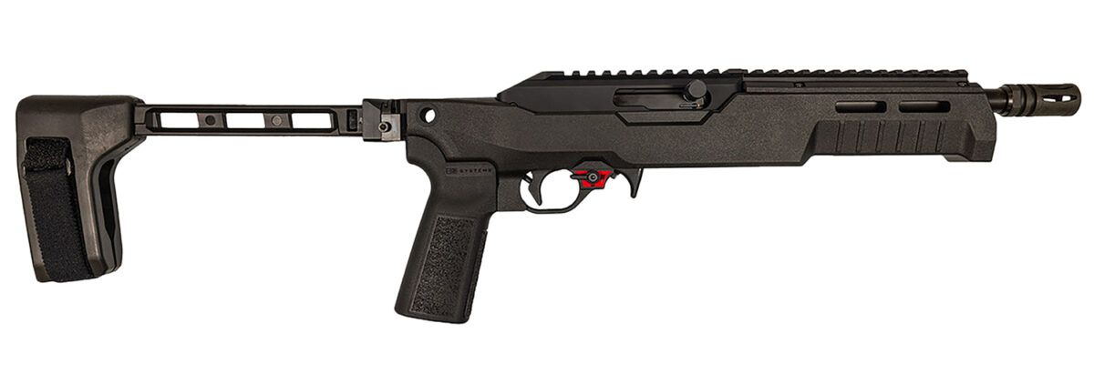 Franklin Armory 0230000BLK F22 22 LR 10+1 8" Black Threaded Barrel, Black Aluminum Receiver w/Picatinny Rail, SB Tactical 1913 Brace 1 177885