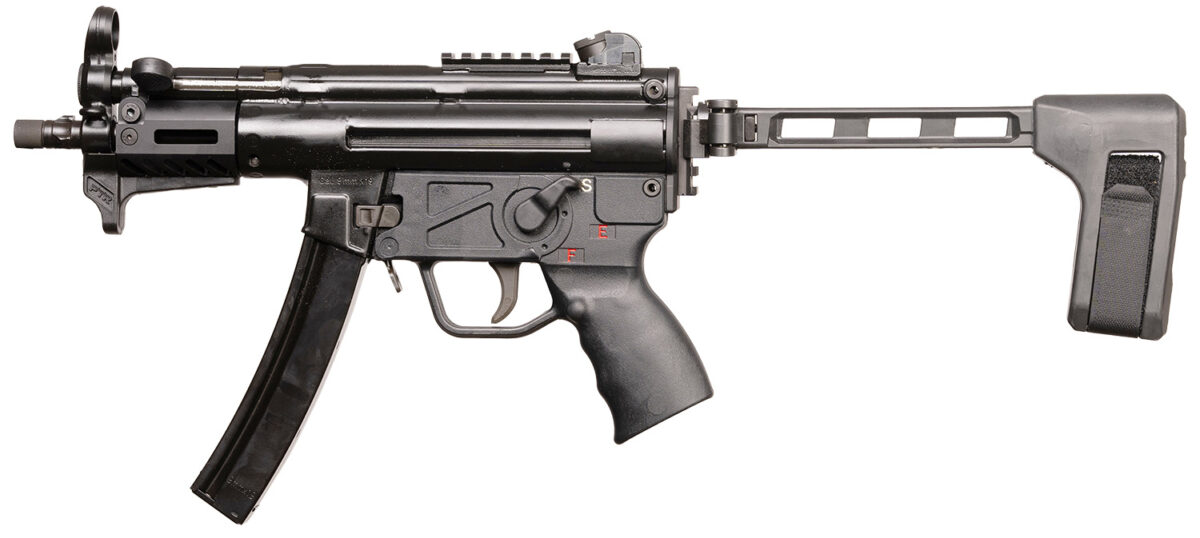 PTR 9KT BR 9mm Luger 30+1 5.16" Black Nitride 3-Lug Threaded Barrel, M-LOK Handguard, Black Nitride Aluminum Picatinny Rail Receiver, Brace, Black Polymer Grip 1 178072