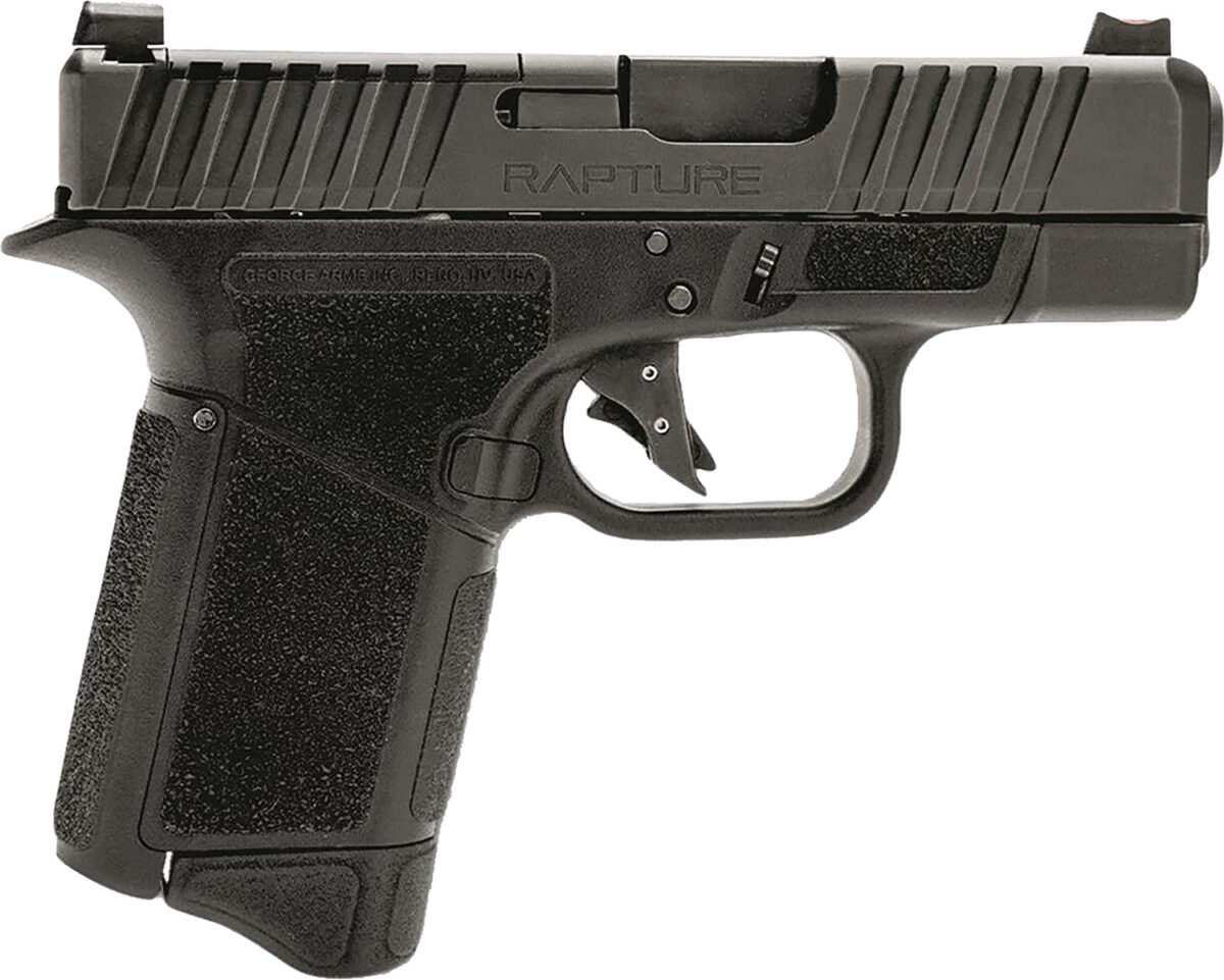 Gforce Arms GF932512GB Rapture Sub-Compact Frame 9mm Luger 12+1 3.25" Black Steel Barrel, Black Steel Optic Cut/Serrated Slide, Gray Cerakote Polymer Frame, Shield RMSc/RMR Footprint 1 180941