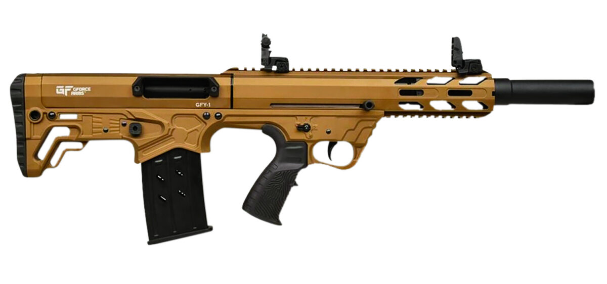 Gforce Arms GFY1BRNZ GFY-1 USA 12 Gauge Semi-Auto 3" 5+1 18.50" Black Threaded Barrel, Bronze Cerakote Aluminum Receiver w/Picatinny Rail, Bronze Bullpup Polymer Stock, Polymer Grip 1 181241