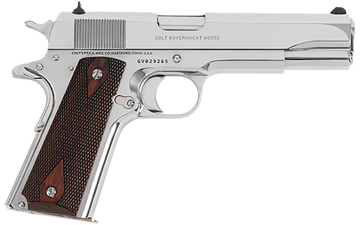 Colt Mfg O1911CBS 1911 Government 45 ACP 8+1 5" Stainless Steel Barrel, Bright Stainless Serrated Slide, Bright Stainless Steel Frame w/Beavertail 1 183631
