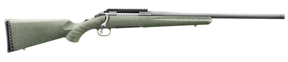 Glenfield 52006 Model A Full Size 350 Legend 5+1 20" Matte Black Threaded Barrel, Matte Black Alloy Steel Receiver w/Picatinny Rail, Moss Green Splatter Fixed Synthetic Stock, Thread Protector 1 186912