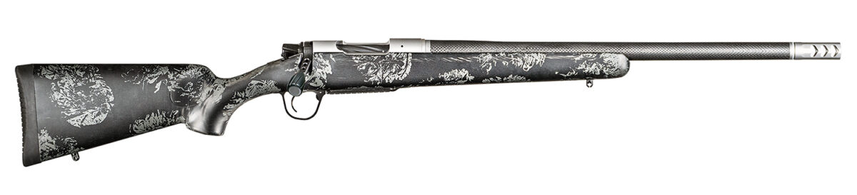Christensen Arms 8010660000 Ridgeline FFT 375 H&H 3+1 24" Carbon Fiber Threaded Barrel, Stainless Steel Drilled & Tapped Receiver, Carbon w/Gray Accents Sporter FFT Carbon Fiber Stock 1 187185