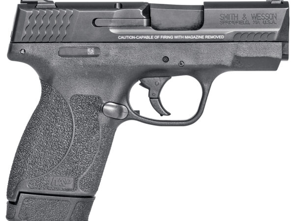 Smith & Wesson 14658 M&P M2.0  Shield Compact Slim Frame .45 ACP 7+1 3.30" Black Armornite Barrel, Black Armornite Stainless Steel Serrated Slide, Black Polymer Frame & Textured Grip, Manual Safety