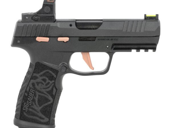 Sig Sauer 322CROSERS10 P322 Rose w/Optic 22 LR 10+1 4" Black Barrel, Black Anodized Serrated w/Optic Slide, Black Stainless Steel Frame w/Picatinny Rail, Rose Laser Engraved Black Polymer Grip, Sig RO