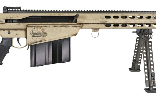 Barrett 20152 M82A1 America 250 50 BMG 10+1 Black Fluted Barrel, Steel Receiver w/Picatinny Rail, QD BiPod Forend. M-LOK Handguard, Black Polymer Grip