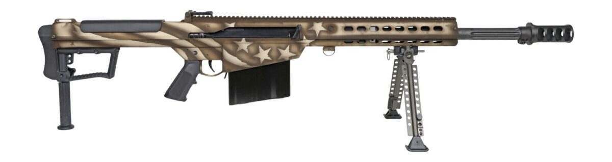 Barrett 20153 M107A1 America 250 50 BMG 10+1 Black Fluted Barrel, Receiver w/Picatinny Rail, QD BiPod Forend, M-LOK Handguard, Black Polymer Grip 1 195048