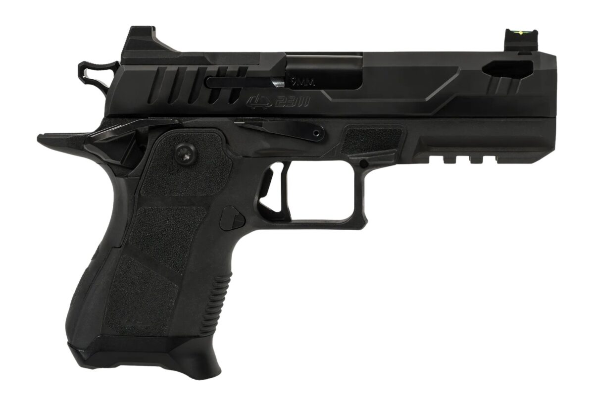 Oa Defense 2311 Pro Compact Frame 9mm Luger 15+1 4.25" DLC Black Steel Optic Ready/Serrated Slide, Black Aluminum Frame w/Picatinny Rail, Black Polymer Grip, Ambidextrous 1 196941