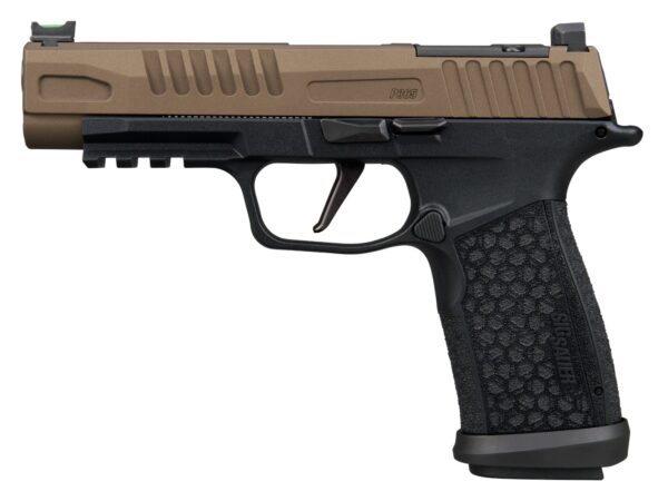Sig Sauer 365XF9FBZXR3 P365 Fuse 9mm Luger 21+1 4.30" Black DLC Bronze Cerakote w/Freedom Engraving Stainless Steel Optic Ready/Serrated Slide, Black Stainless Steel Frame w/Beavertail & Picatinny Rai