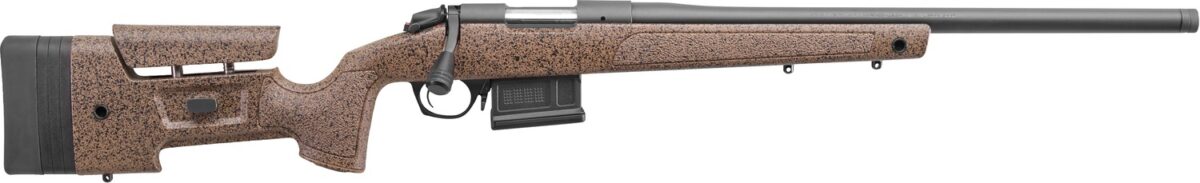 Bergara Rifles B14S3515C B-14 HMR 25 Creedmoor 5+1 24" Graphite Black Cerakote Threaded Barrel & Drilled & Tapped Receiver, Tan w/Black Flecks Adj Cheek & LOP Mini-Chassis Synthetic Stock, Right Hand 1 197733