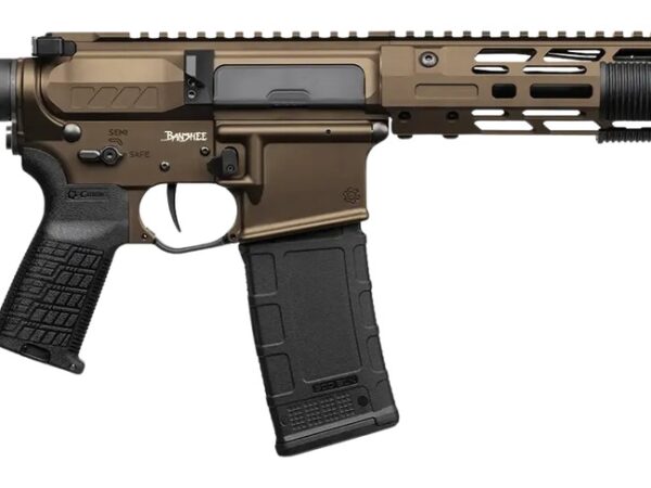 CMMG 30A0ED0-MB Zeroed Banshee Mk4 300 Blackout 30+1 6.50" Black Nitride Threaded Barrel, Midnight Bronze Cerakote Aluminum Receiver w/Picatinny Rail, M-LOK Handguard, Black Polymer CMMG RipBrace, CMM