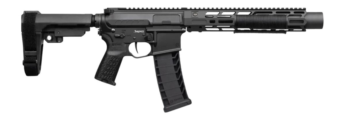 CMMG 94A68CD-AB Zeroed Banshee Mk4 9mm Luger 33+1 6.50" Black Nitride Threaded Barrel, Black Armor Cerakote Aluminum Receiver w/Picatinny Rail, M-LOK Handguard, Black Polymer CMMG RipBrace, CMMG Zeroe 1 198236