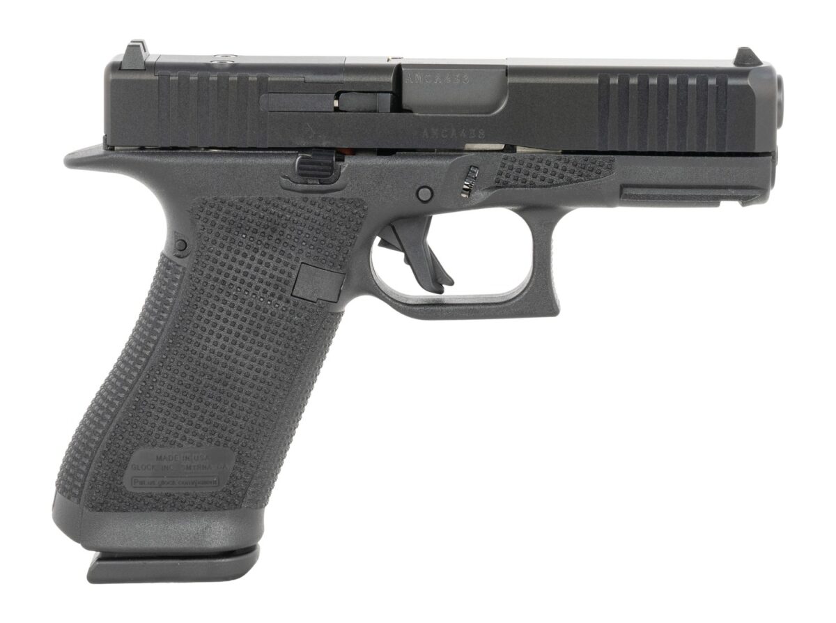 Glock U64550203 G45 Gen6 Crossover Frame 9mm Luger 17+1 4.02" Black GMB Barrel, Black nDLC Steel Optic Ready/Serrated Slide, Black Polymer Frame w/Accessory Rail, Interchangeable Backstrap Grip, Ambid 1 198446