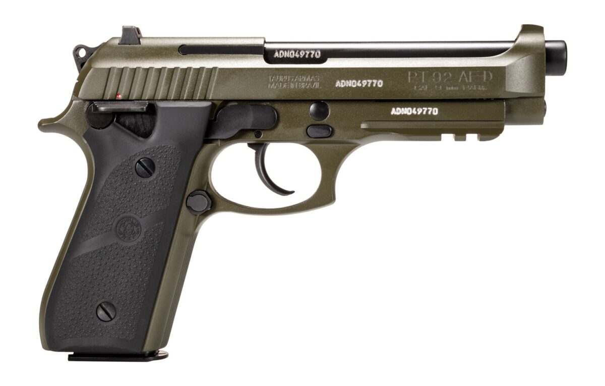 Taurus 1-92015T-H 92 Full Size 9mm Luger 17+1 5" Matte Black Stainless Steel Barrel, OD Green Cerakote Alloy Steel Serrated Slide, OD Green Cerakote Aluminum Frame w/Beavertail & Picatinny Rail, Blac 1 199769