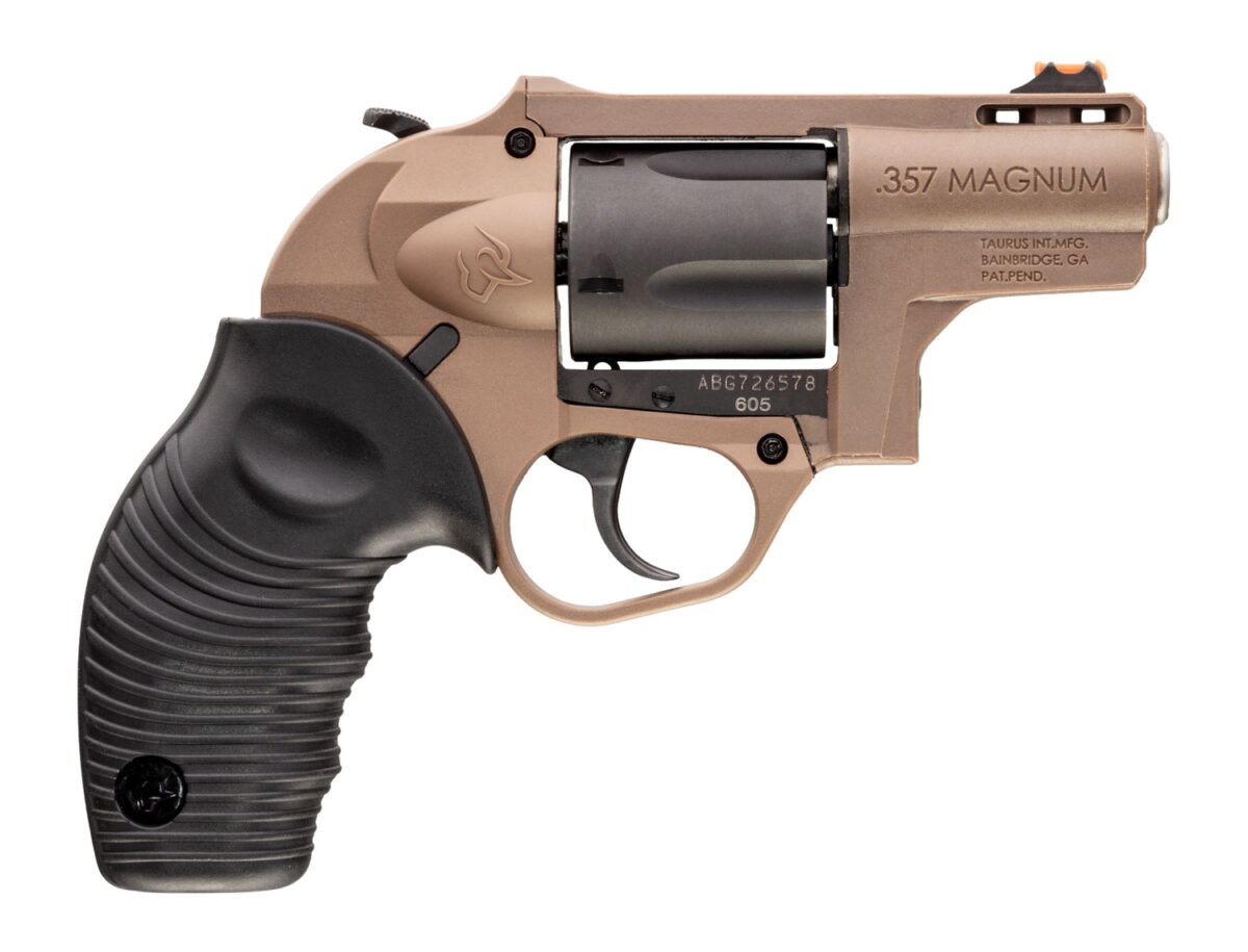 Taurus 2-605021B 605 Poly Protector Small 357 Mag/38 Special +P 5 Shot 2" Brown Polymer Stainless Steel Barrel, Matte Black Oxide Cylinder, Brown Polymer Alloy Steel Frame, Black Ridged Rubber Grip, T 1 199771