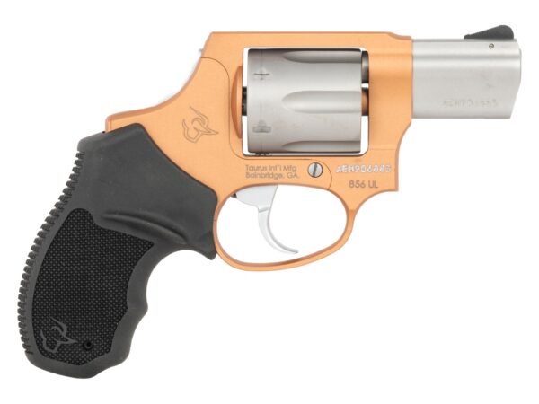 Taurus 2-85629ULC22CH 856 Ultra-Lite Small 38 Special +P 6 Shot 2" Matte Stainless Barrel & Cylinder, Copper Cerakote Aluminum Frame, Black Ribber Grip, Transfer Bar, Safety Concealed Hammer