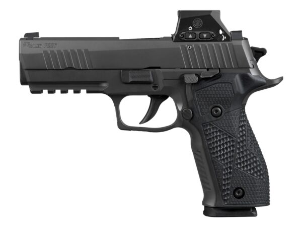 Sig Sauer 226X9RXSL10 P226 w/Optic Full Size 9mm Luger 10+1 4.40" Black Bull Barrel. Matte Black DLC Stainless Steel Serrated w/Optic Slide. Black Anodized Alloy Frame w/Picatinny Rail. Black Hogue G1