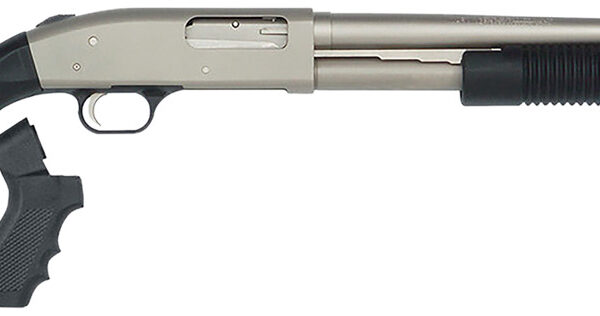 Mossberg 50299 590 Mariner 12 Gauge 8+1 3" 20" Cylinder Bore Barrel, Silver Marinecote Barrel/Receiver, Synthetic Stock, Includes Pistol Grip Conversion Kit